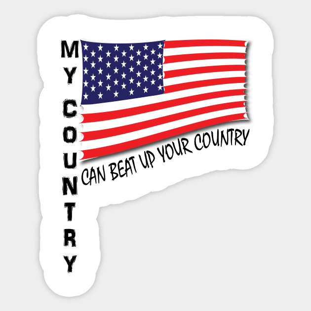 My country Sticker by tshirts88